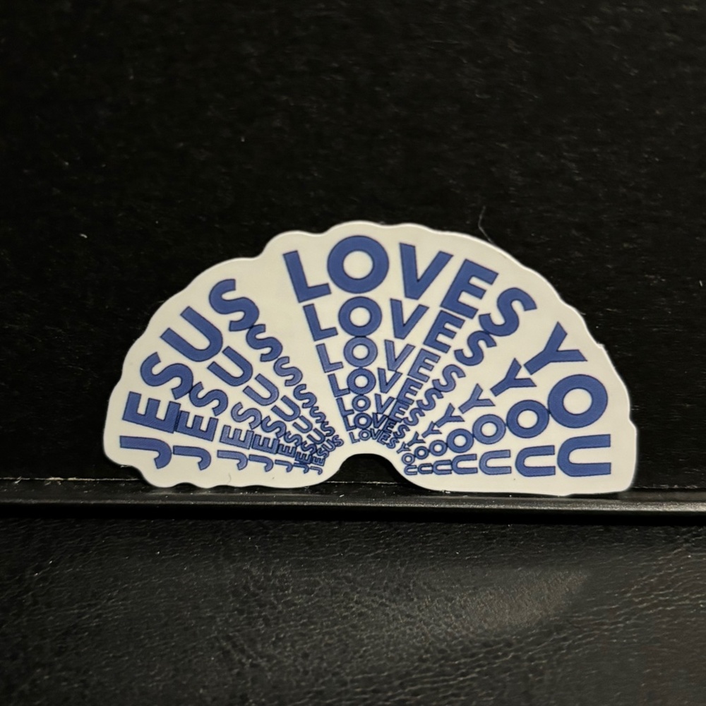 JESUS LOVES YOU QUOTE STICKER